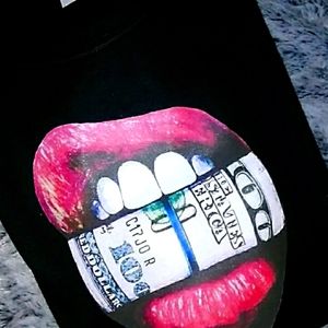 SEXY MONEY LIPS TEE ADULT UNISEX/WOMENS